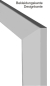 Preview: Zarge Weißlack mit Designkante als Sonderangebot