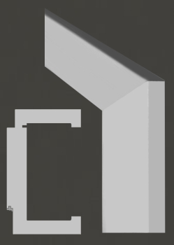 Zarge CPL Onyxgrau mit Designkante