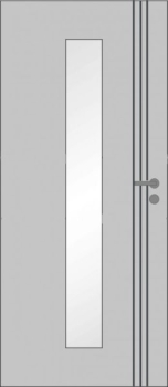 Konturdesigntür Florenz GA6 LA008M, Weißlack Extraweiß