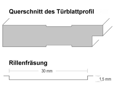 Füllungsdesigntür Arkona 1G, Weißlack Extraweiß