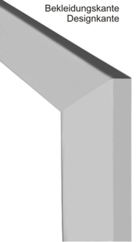 Zarge Easy Weißlack mit Designkante als Sonderangebot