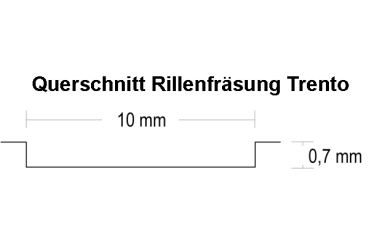 Designtür Trento VO3 mit Lichtausschnitt 008M