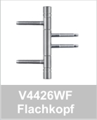 V4426WF, Flachkopf, edelstahlfarbig (lose)