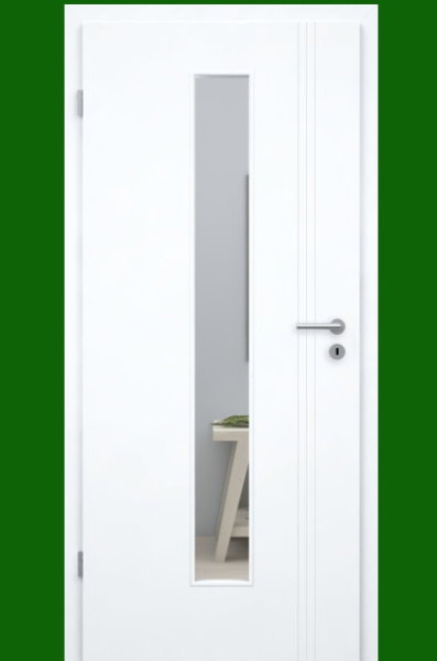 Konturdesigntür Florenz GA6 LA008M, Weißlack Extraweiß