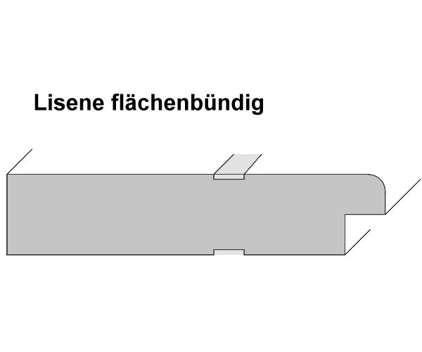 Lisenentür L9, CPL Pinie Silvergrey quer