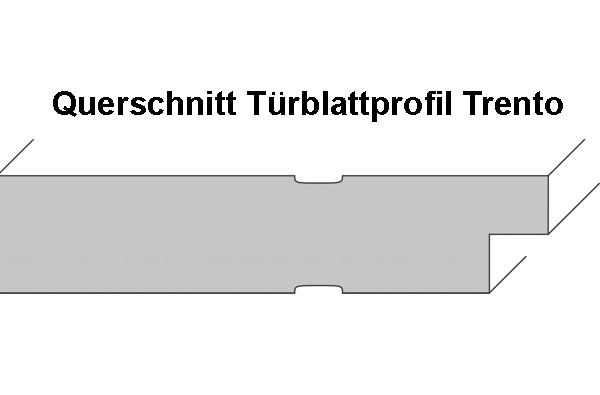 Designtür Trento VO3 mit Lichtausschnitt 008M