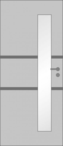 Designtür Rillo Style MO3 mit Lichtausschnitt 008S