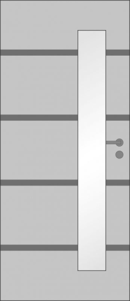 Designtür Rillo Style MO5 mit Lichtausschnitt 008S